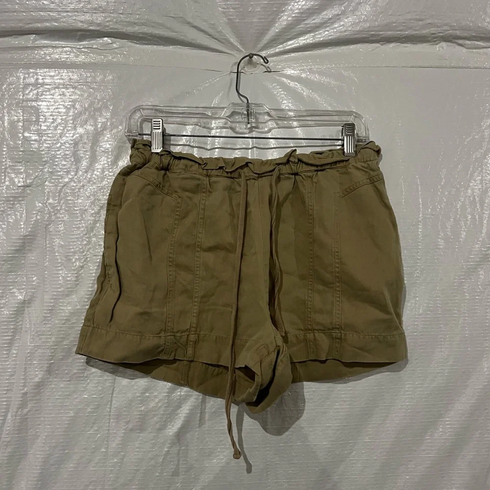 Ulla Johnson Tan Linen Blend Drawstring Shorts Size 0 US